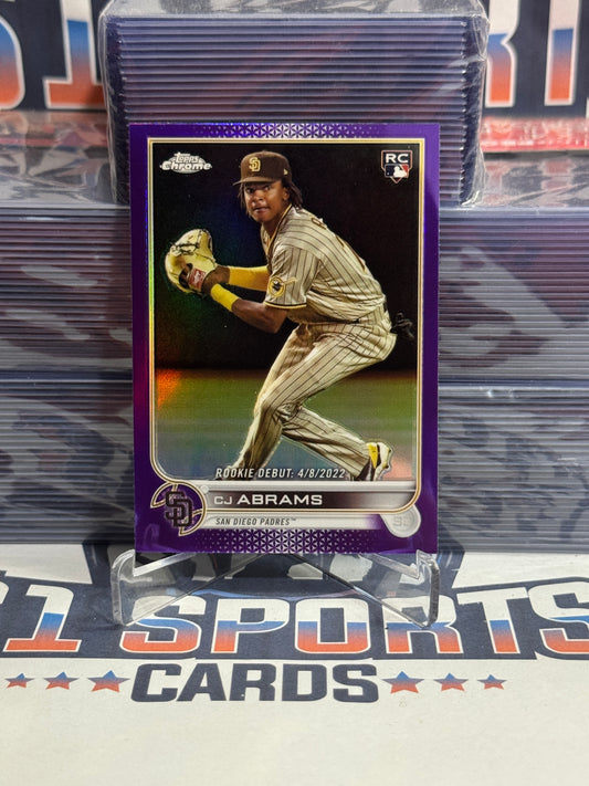 2023 Topps Chrome Update (Purple Refractor, MLB Debut) CJ Abrams Rookie #USC102