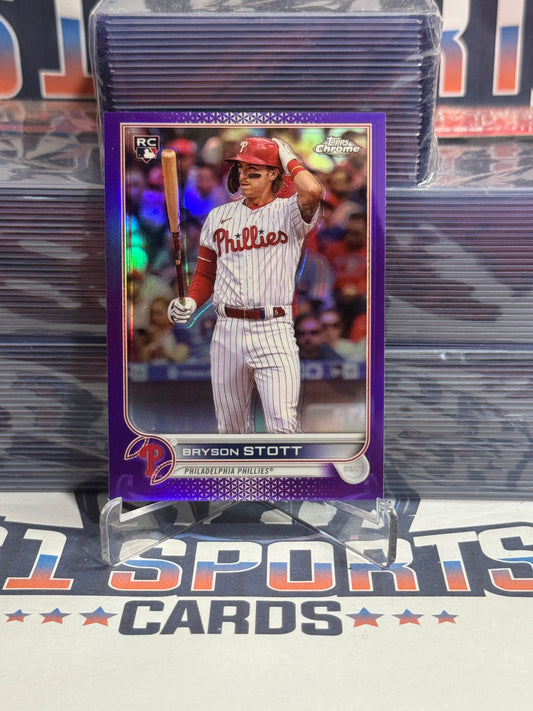 2023 Topps Chrome Update (Purple Refractor) Bryson Stott Rookie #USC154