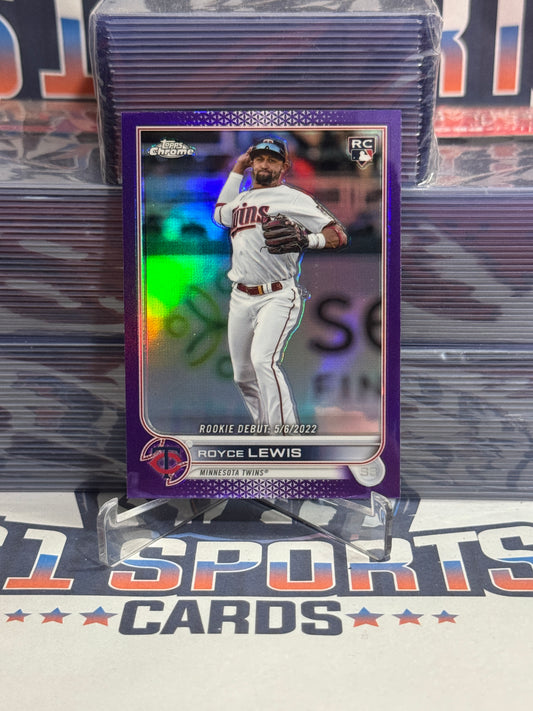 2023 Topps Chrome Update (Purple Refractor, MLB Debut) Royce Lewis Rookie #USC79