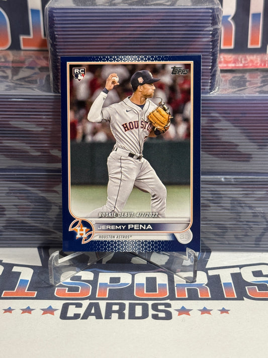 2022 Topps Update (Navy, MLB Debut) Jeremy Pena Rookie #US276