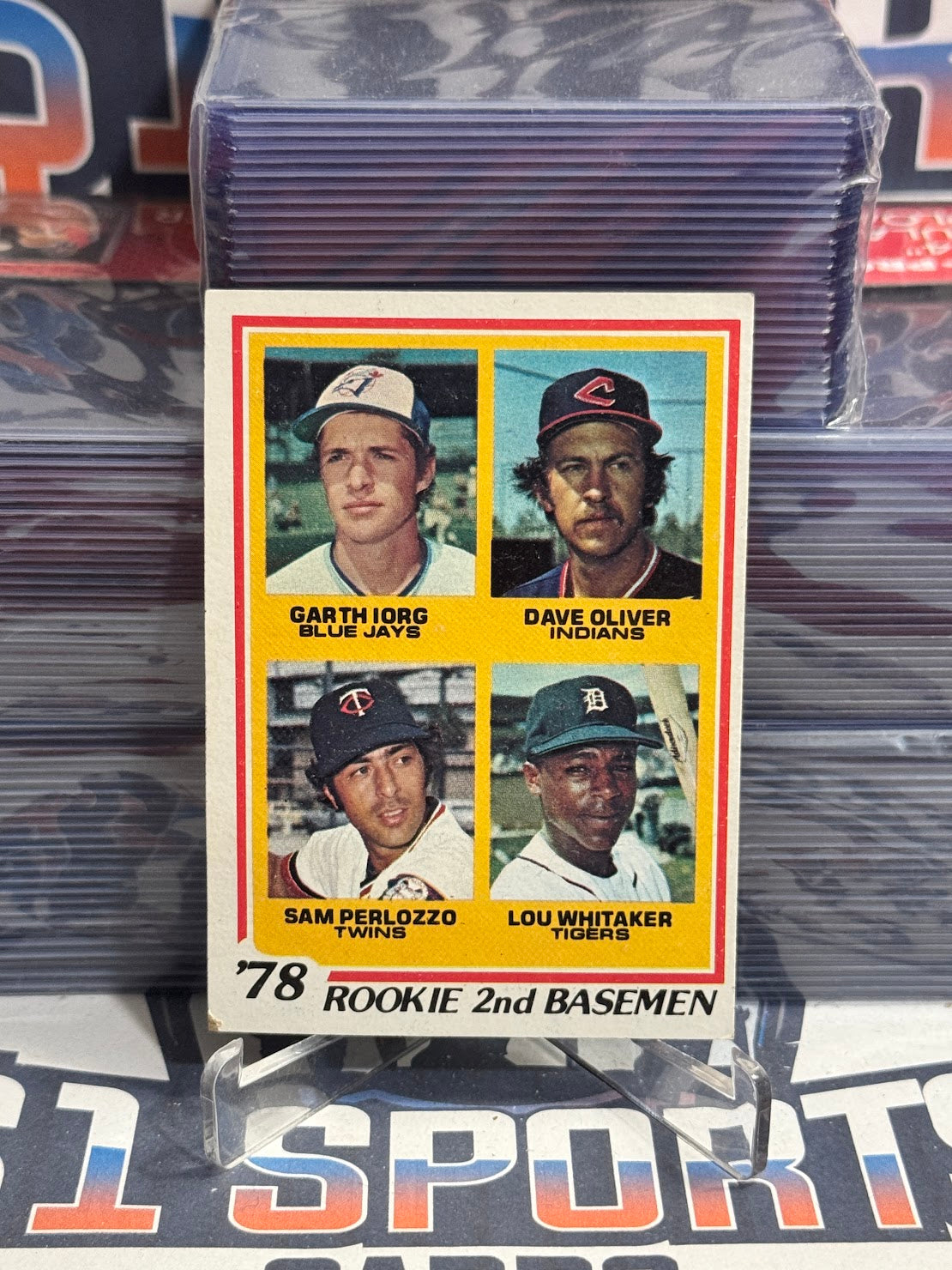 1978 Topps (Rookie 2nd Basemen) Lou Whitaker, Sam Perlozzo, Garth Iorg, Dave Oliver #704