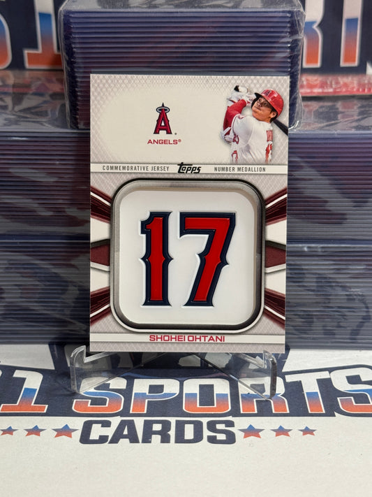 2022 Topps (Black, Player Jersey Number Medallion Relic) Shohei Ohtani #JNM-SO