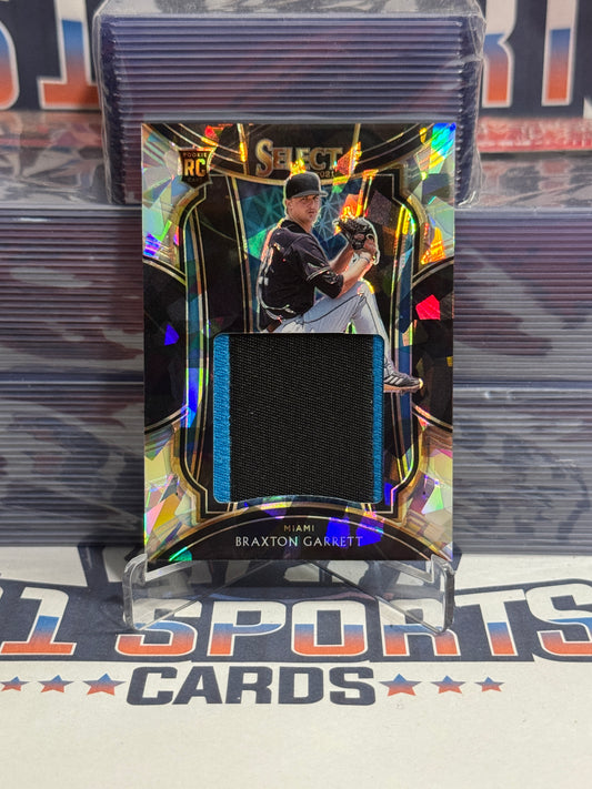 2021 Panini Select (Ice Prizm, Rookie Jumbo Swatch Relic 20/25) Braxton Garrett Rookie #RJS-BG
