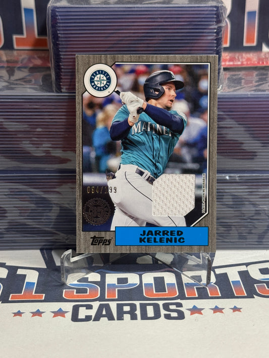 2022 Topps (Black, 1987 Redux Relic 94/199) Jarred Kelenic #87BR-JK