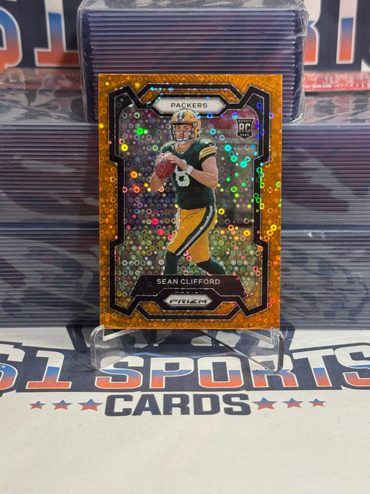 2023 Panini Prizm (Orange Disco Prizm) Sean Clifford Rookie #338