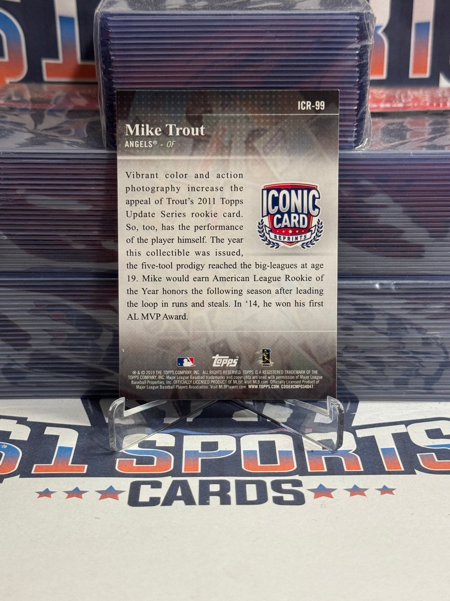 2019 Topps (Iconic Card Reprint) Mike Trout #ICR-99