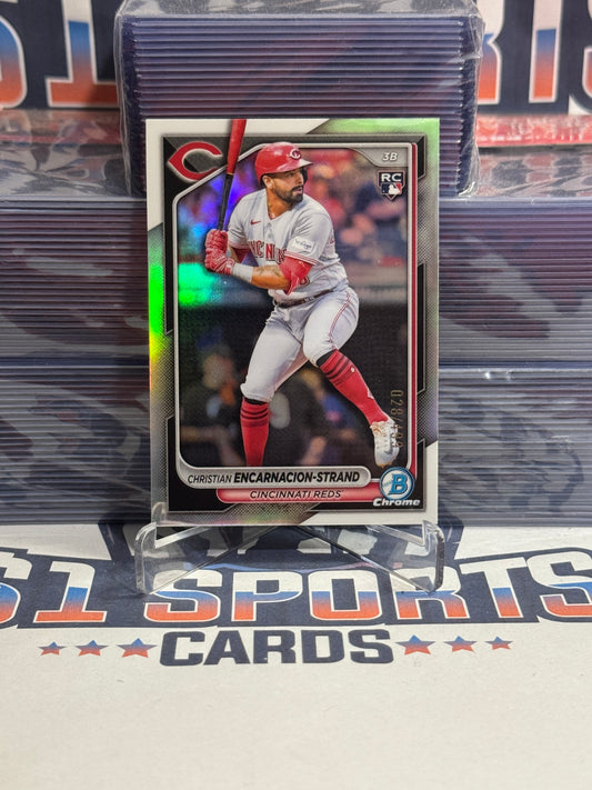 2024 Bowman Chrome (Refractor 28/499) Christian Encarnacion-Strand Rookie #91