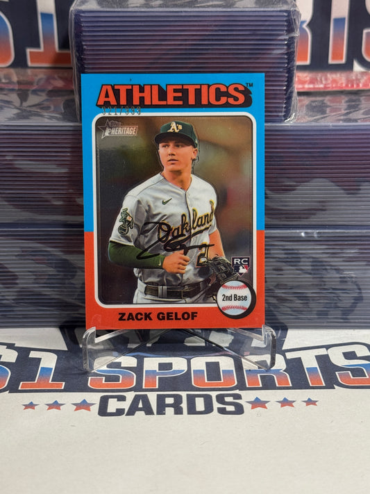 2024 Topps Heritage (Chrome 321/999) Zack Gelof Rookie #346