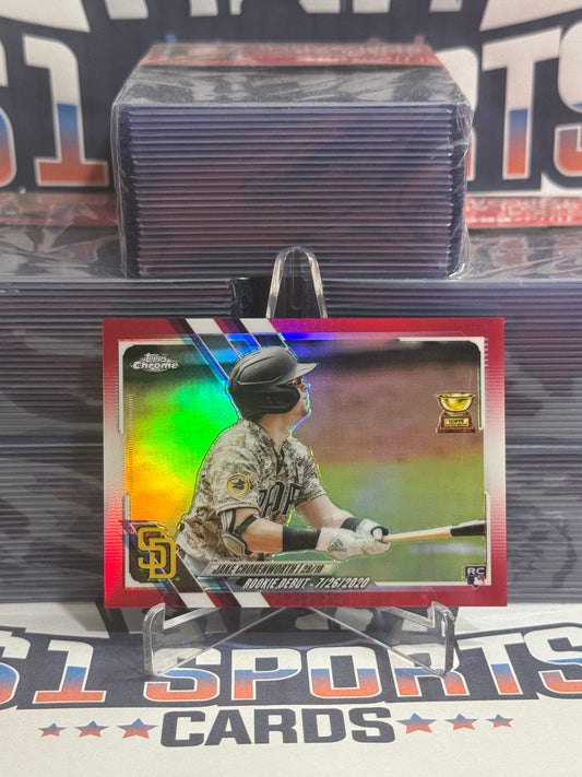 2021 Topps Chrome Update (Red Refractor, MLB Debut 21/25) Jake Cronenworth Rookie #US143