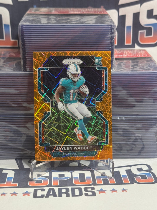 2021 Panini Prizm (Orange Laser Prizm) Jaylen Waddle Rookie #338