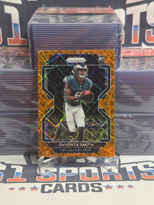 2021 Panini Prizm (Orange Laser Prizm) DeVonta Smith Rookie #335