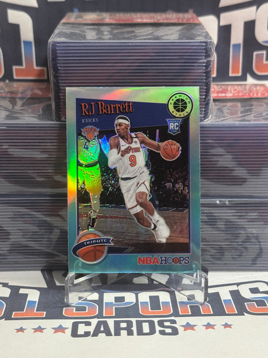 2019 Hoops Premium Stock (Teal Prizm, Tribute) RJ Barrett Rookie #298