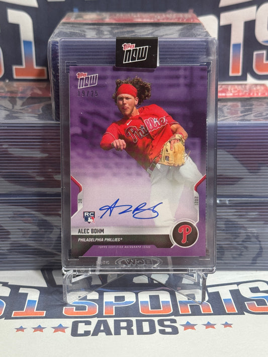 2021 Topps Now (Purple Auto 19/25) Alec Bohm Rookie #OD-276C
