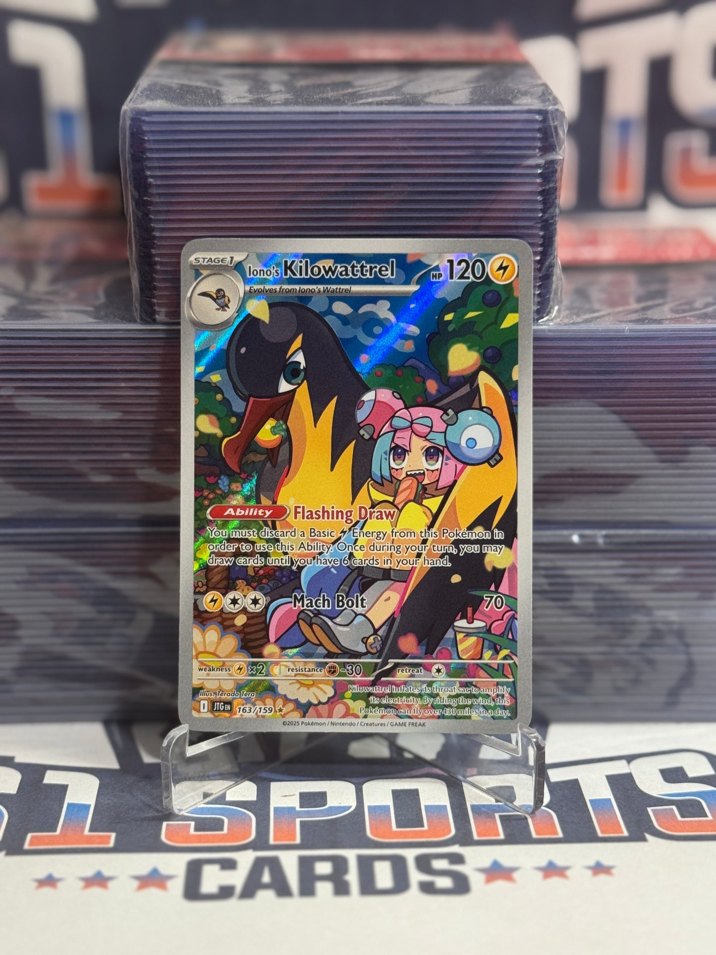 Pokemon TCG: Journey Together - Iono's Kilowattrel (Illustration Rare) #163