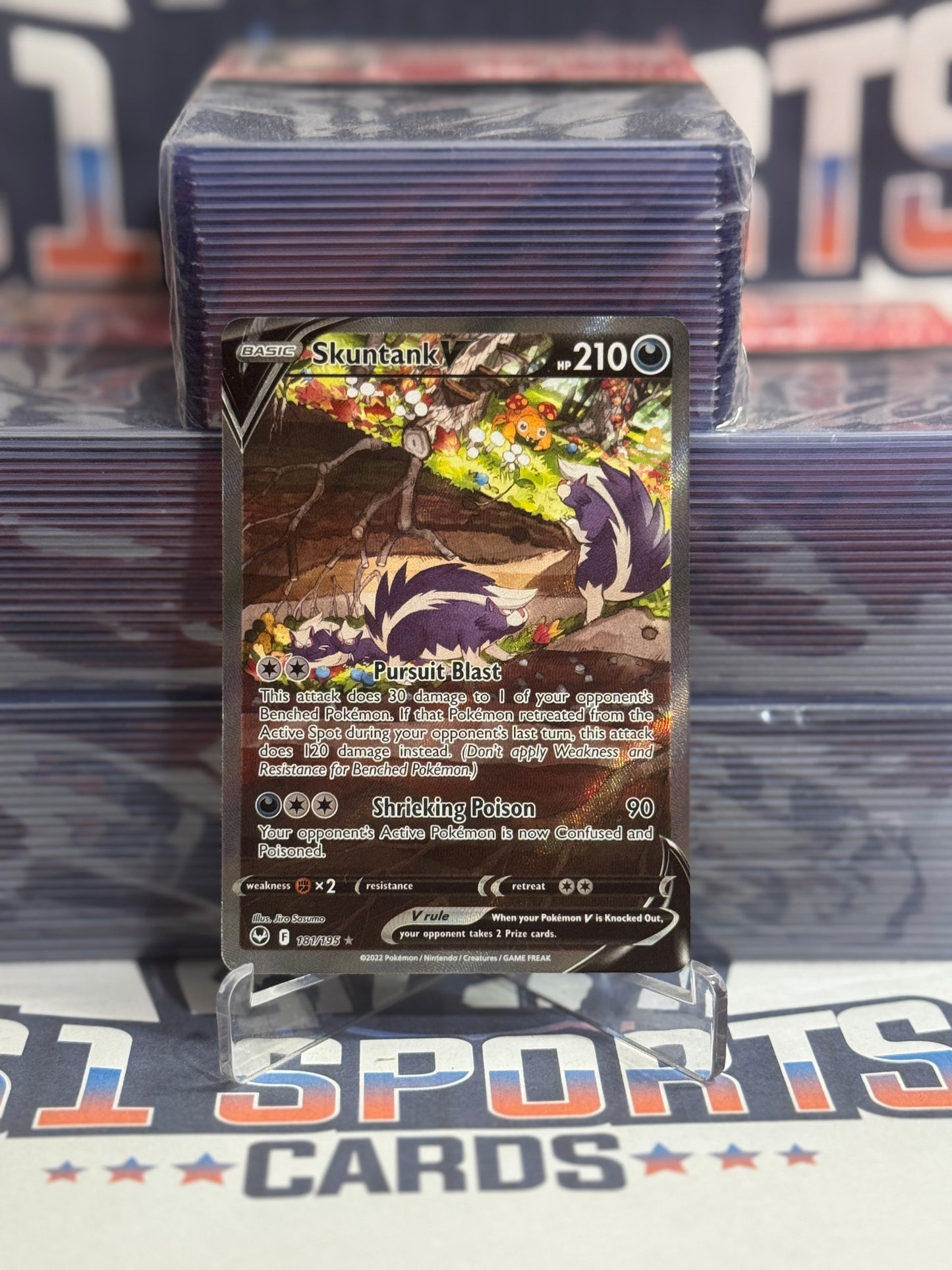 Pokemon TCG: Silver Tempest - Skuntank V (Ultra Rare) #181
