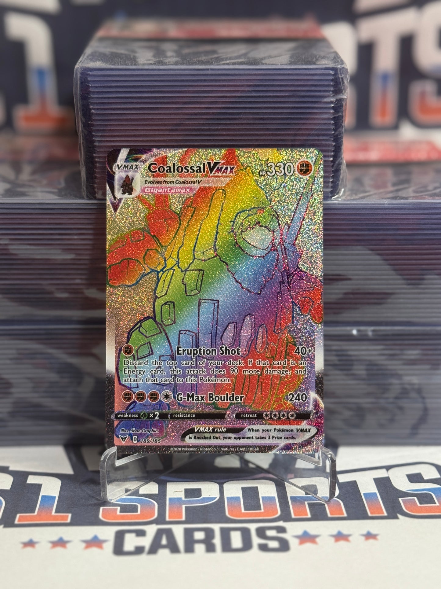 Pokemon TCG: Vivid Voltage - Coalossal VMAX (Secret Rare) #189