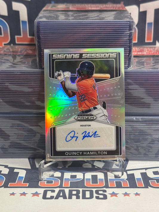 2022 Panini Prizm Draft Picks (Silver Prizm, Signing Sessions Auto) Quincy Hamilton #SS-QH