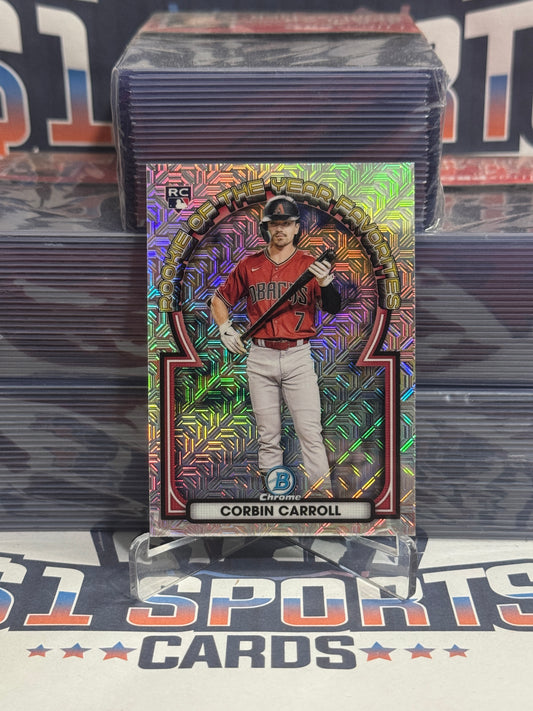 2023 Bowman Chrome (Mega Refractor, Rookie of the Year Favorites) Corbin Carroll Rookie #ROYF-1