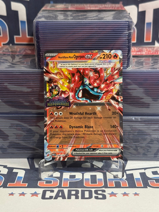 Pokemon TCG: Twilight Masquerade - Hearthflame Mask Ogerpon EX (TM Logo, Double Rare) #40