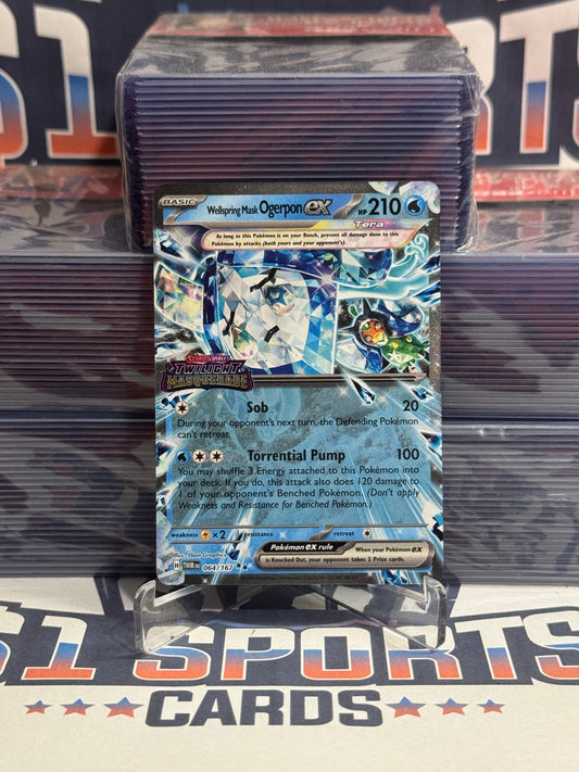 Pokemon TCG: Twilight Masquerade - Wellspring Mask Ogerpon EX (TM, Double Rare) #64