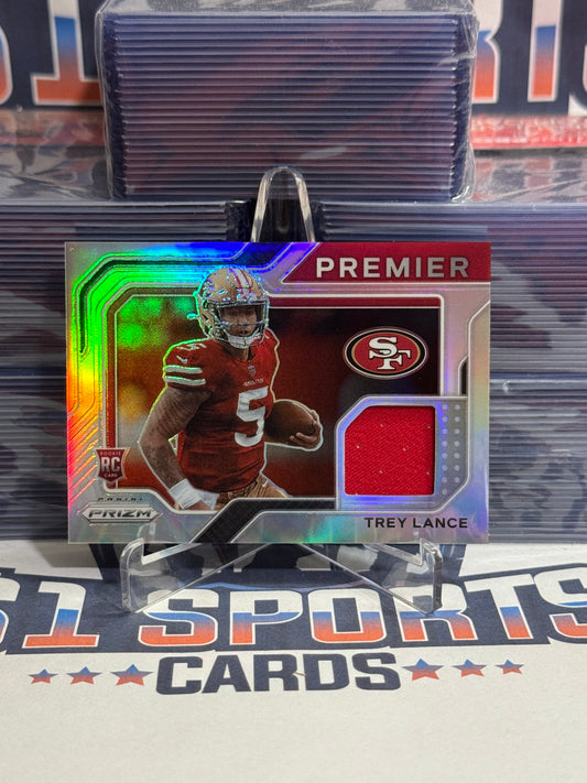2021 Panini Prizm (Silver Prizm, Premier Jerseys Relic) Trey Lance Rookie #PJ-3