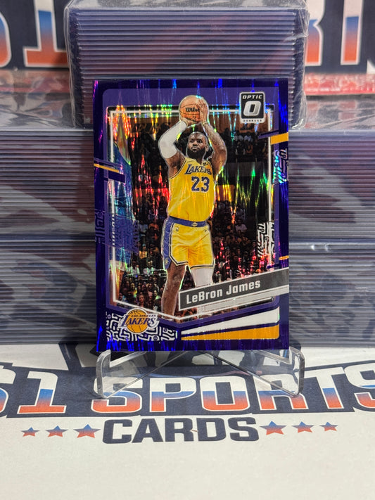 2023 Donruss Optic (Purple Shock Prizm) LeBron James #65