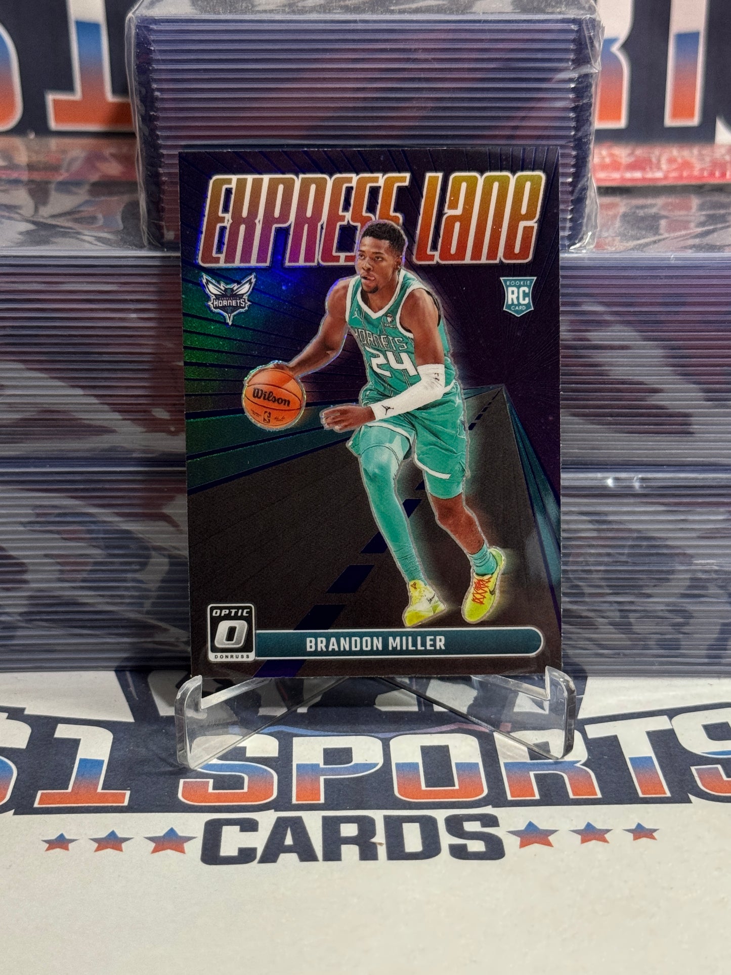 2023 Donruss Optic (Holo Prizm, Express Lane) Brandon Miller Rookie #3