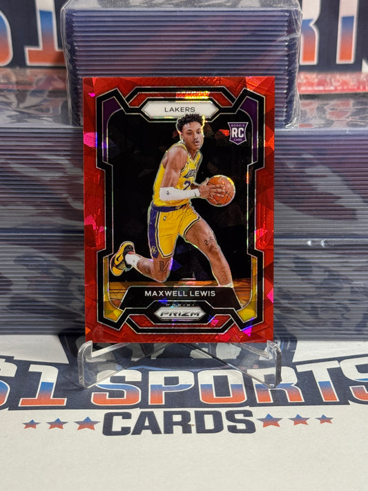 2023 Panini Prizm (Red Ice Prizm) Maxwell Lewis Rookie #143