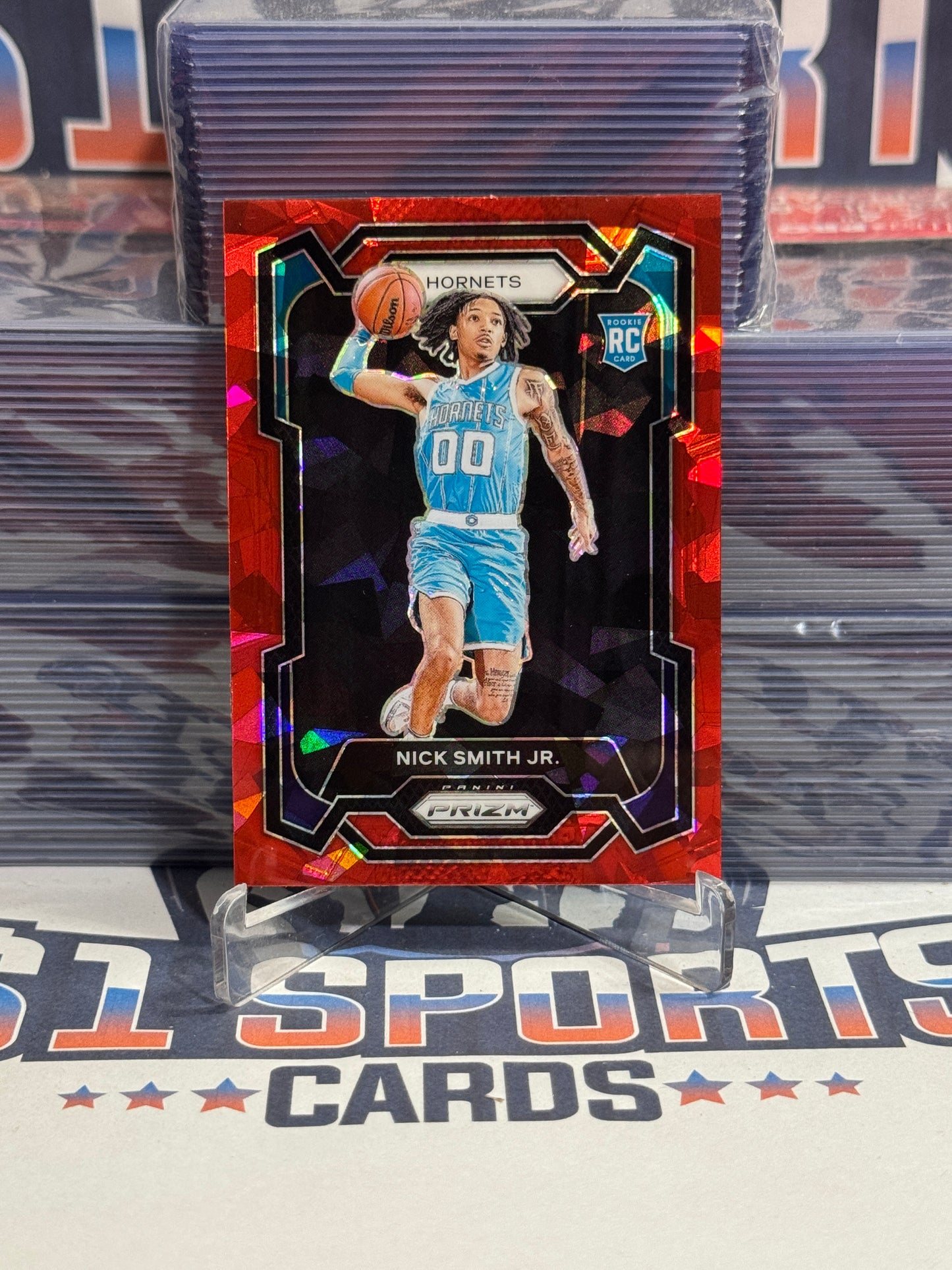 2023 Panini Prizm (Red Ice Prizm) Nick Smith Jr. Rookie #135