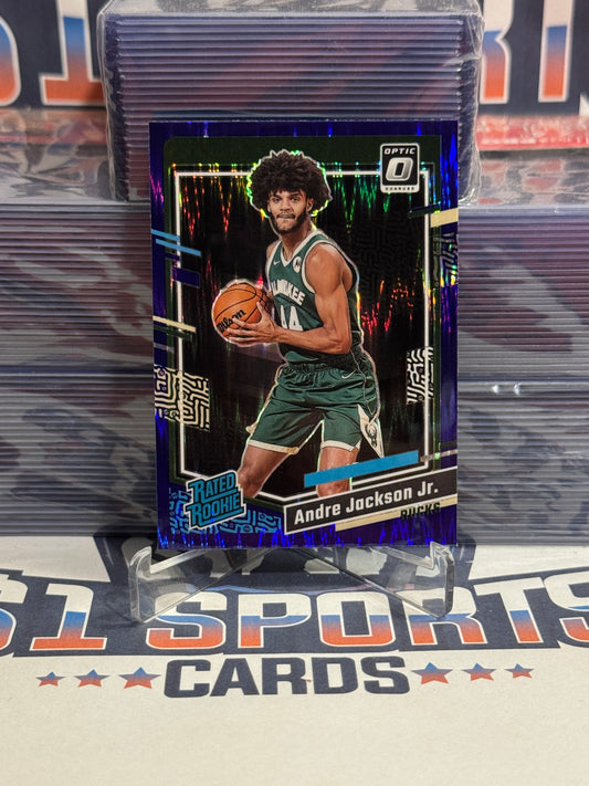 2023 Donruss Optic (Purple Shock Prizm, Rated Rookie) Andre Jackson Jr. #249