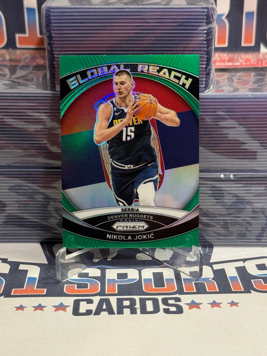 2023 Panini Prizm (Green Prizm, Global Reach) Nikola Jokic #3
