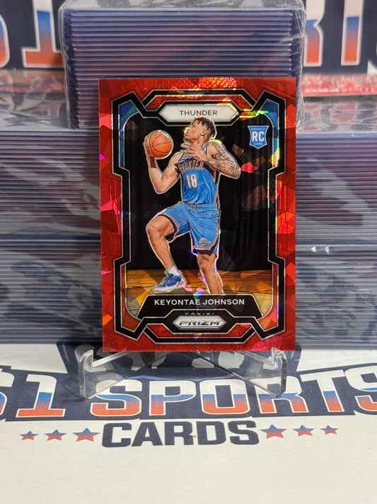 2023 Panini Prizm (Red Ice Prizm) Keyontae Johnson Rookie #176