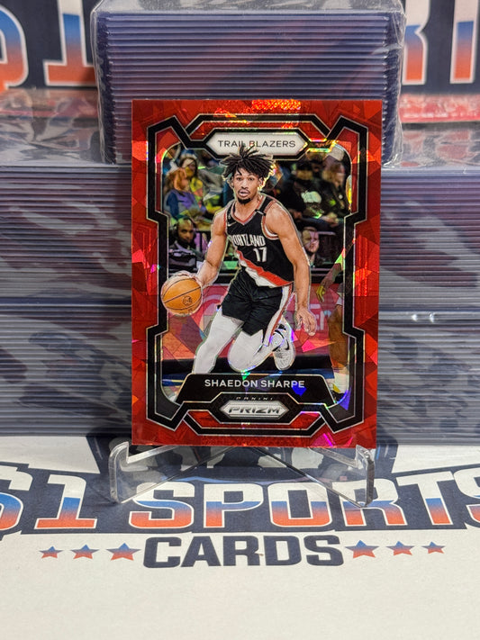 2023 Panini Prizm (Red Ice Prizm) Shaedon Sharpe #104
