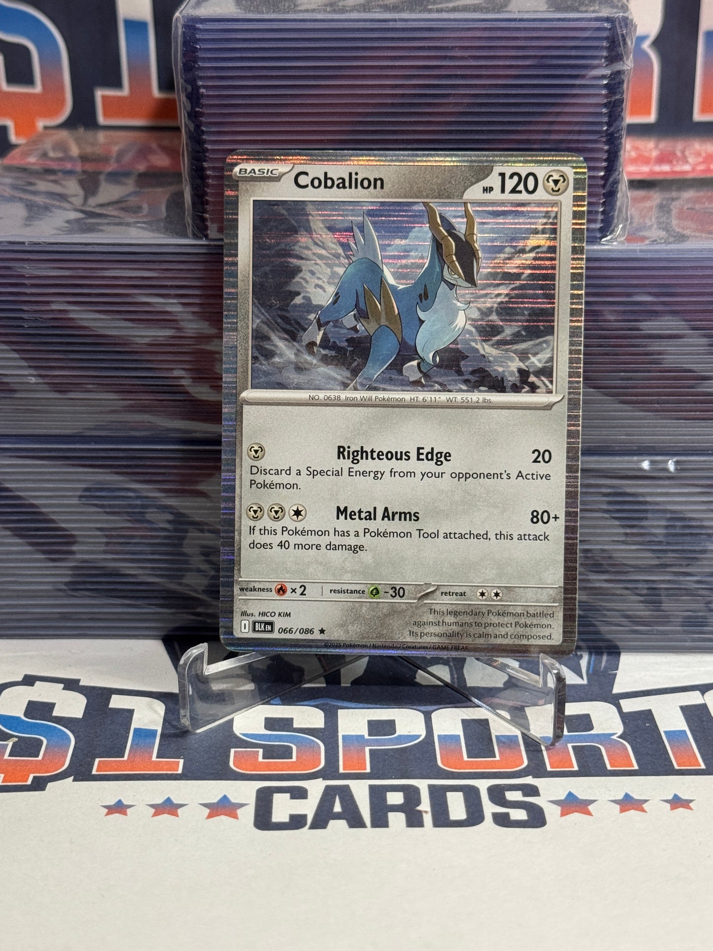 Pokemon TCG: Black Bolt - Cobalion (Holo, Rare) #66