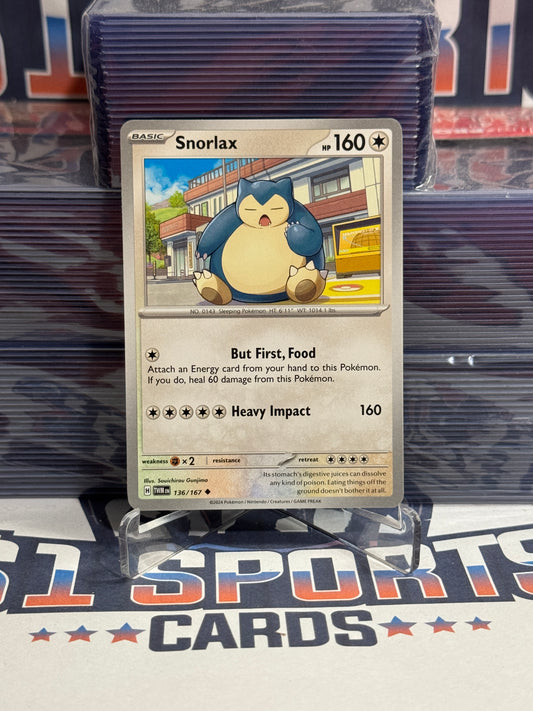 Pokemon TCG: Twilight Masquerade - Snorlax (Uncommon) #136