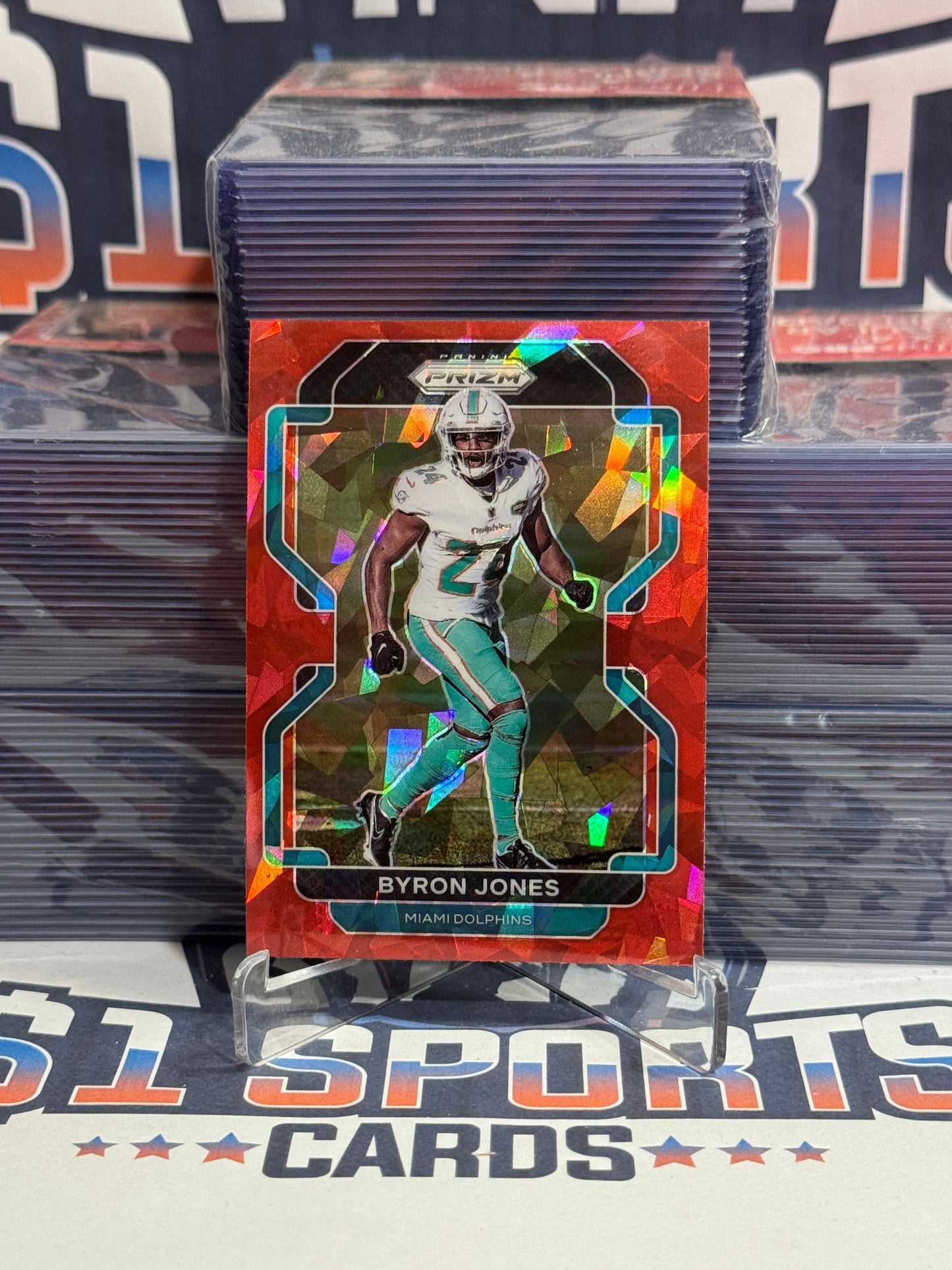 2024 Panini Prizm (Red Ice Prizm) Byron Jones #110