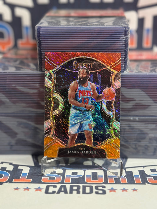 2020 Panini Select (Red White Orange Shimmer Prizm) James Harden #12