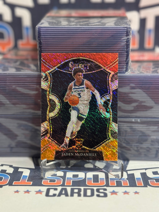 2020 Panini Select (Red White Orange Shimmer Prizm) Jaden McDaniels #88