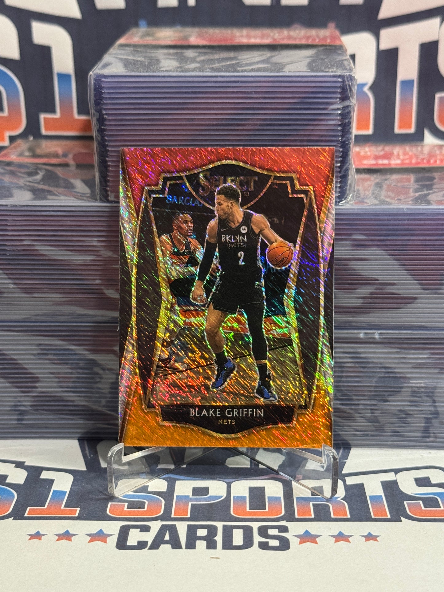 2020 Panini Select (Red White Orange Shimmer Prizm) Blake Griffin #129