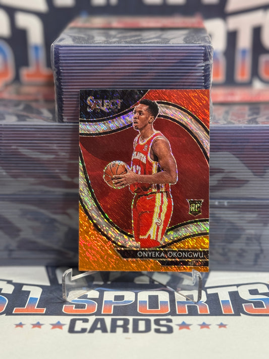 2020 Panini Select (Red White Orange Shimmer Prizm, Courtside) Onyeka Okongwu Rookie #295