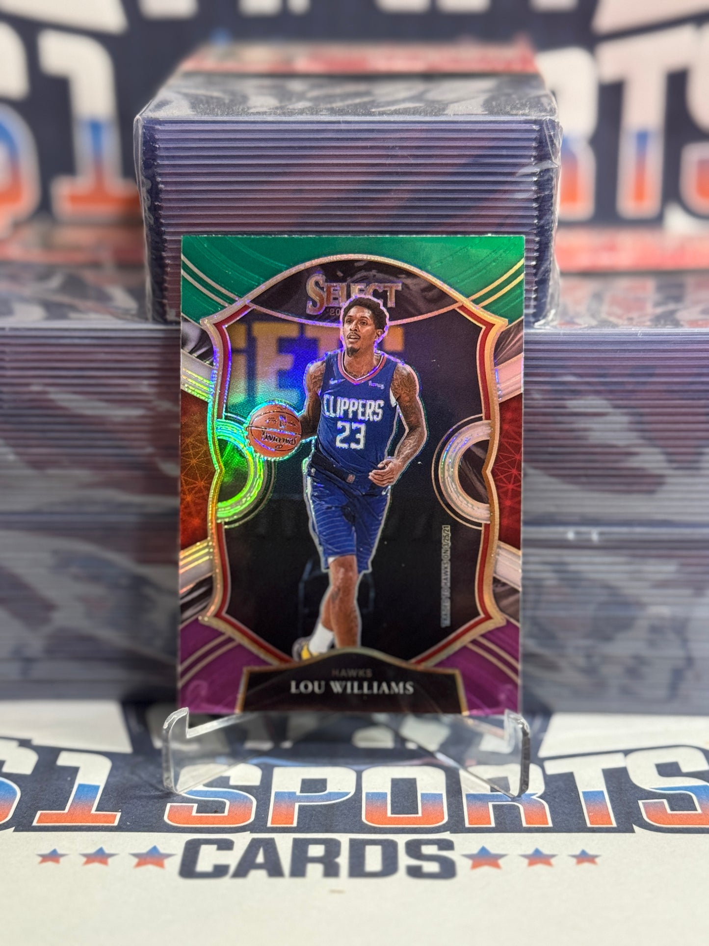 2020 Panini Select (Green White Purple Prizm) Lou Williams #3