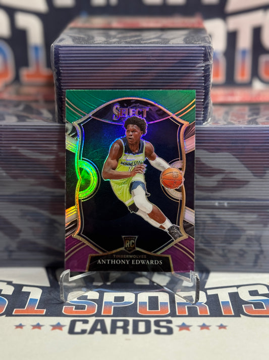 2020 Panini Select (Green White Purple Prizm) Anthony Edwards Rookie #61