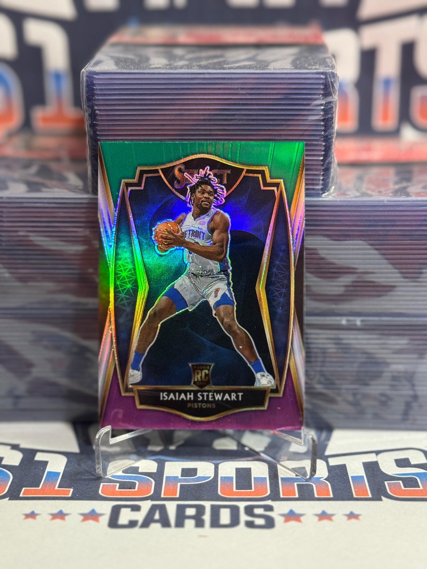 2020 Panini Select (Green White Purple Prizm) Isaiah Stewart Rookie #191