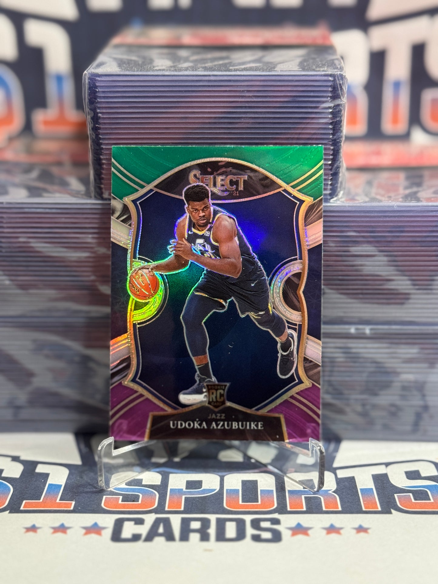 2020 Panini Select (Green White Purple Prizm) Udoka Azubuike Rookie #87