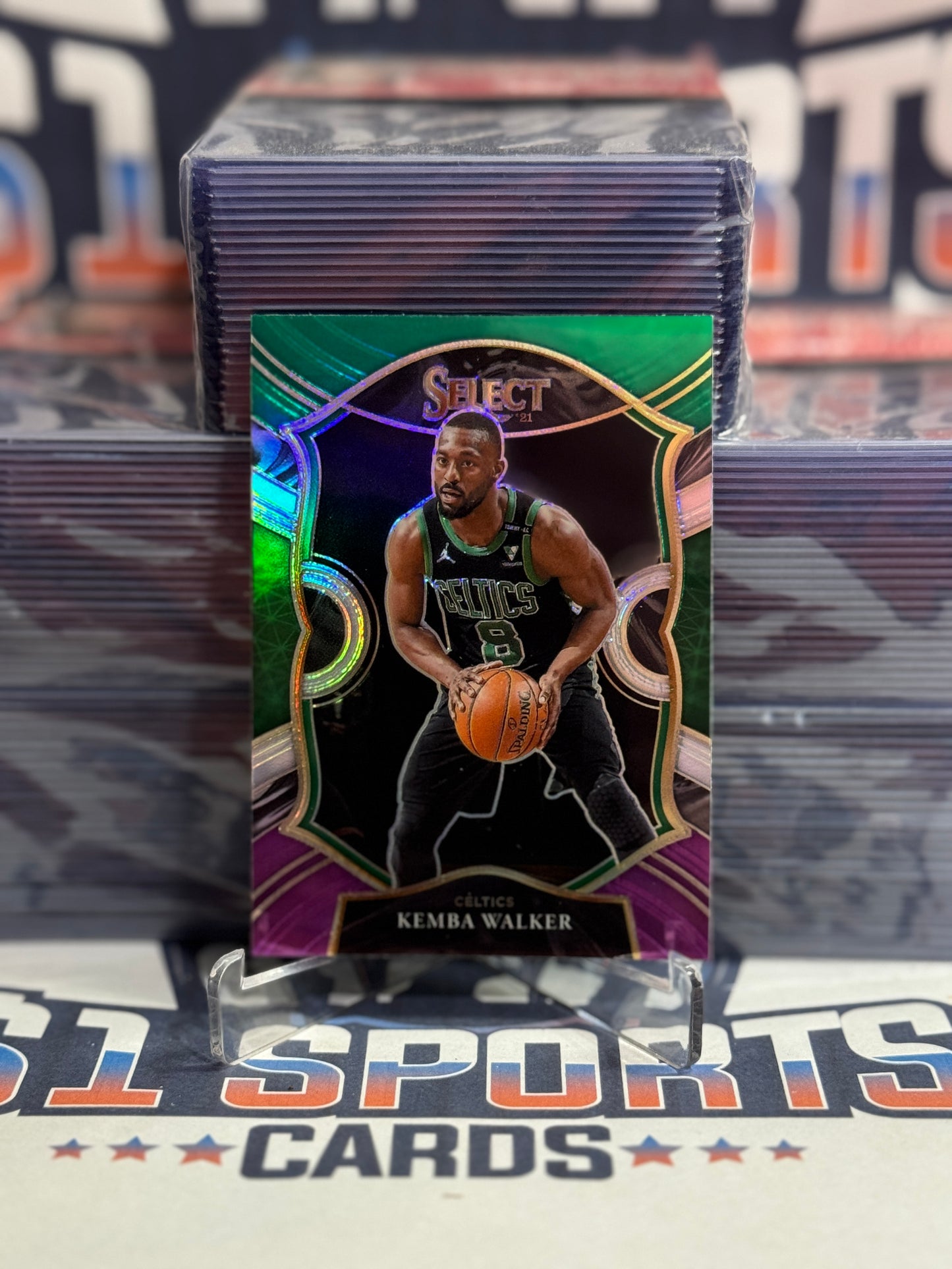 2020 Panini Select (Green White Purple Prizm) Kemba Walker #38