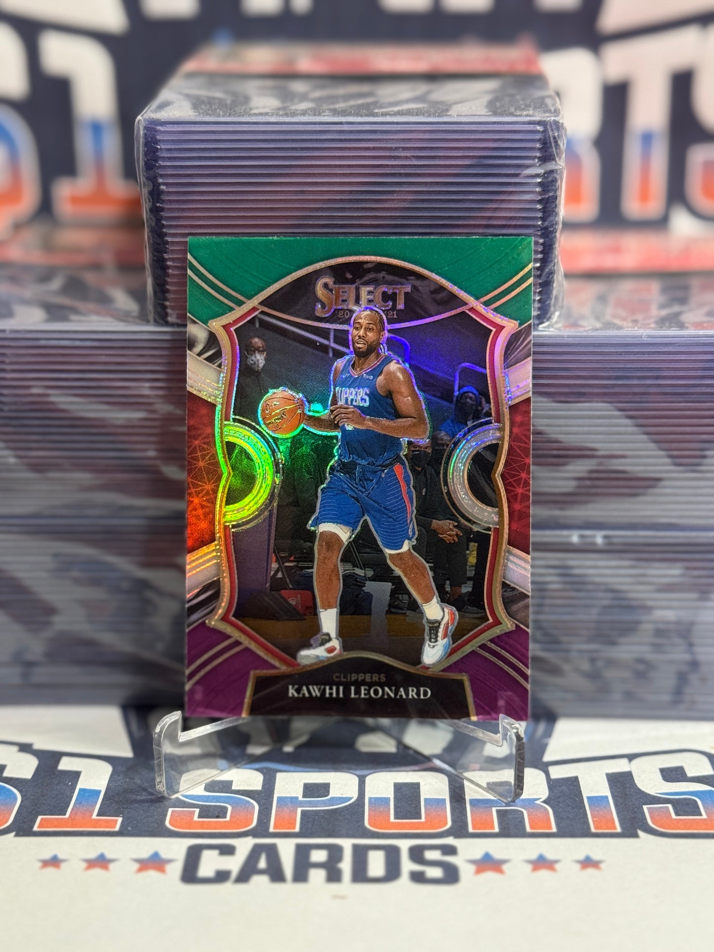 2020 Panini Select (Green White Purple Prizm) Kawhi Leonard #37