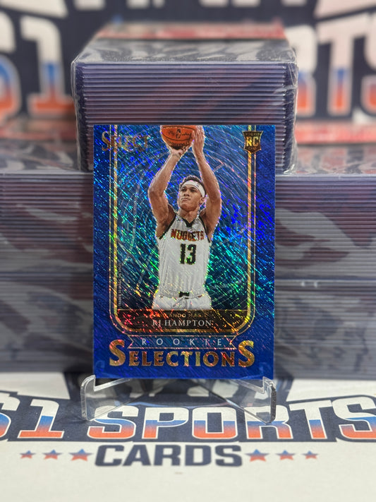2020 Panini Select (Blue Shimmer Prizm, Rookie Selections) RJ Hampton #10