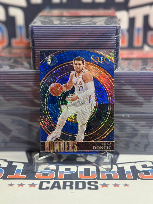 2020 Panini Select (Blue Shimmer Prizm, Numbers) Luka Doncic #6