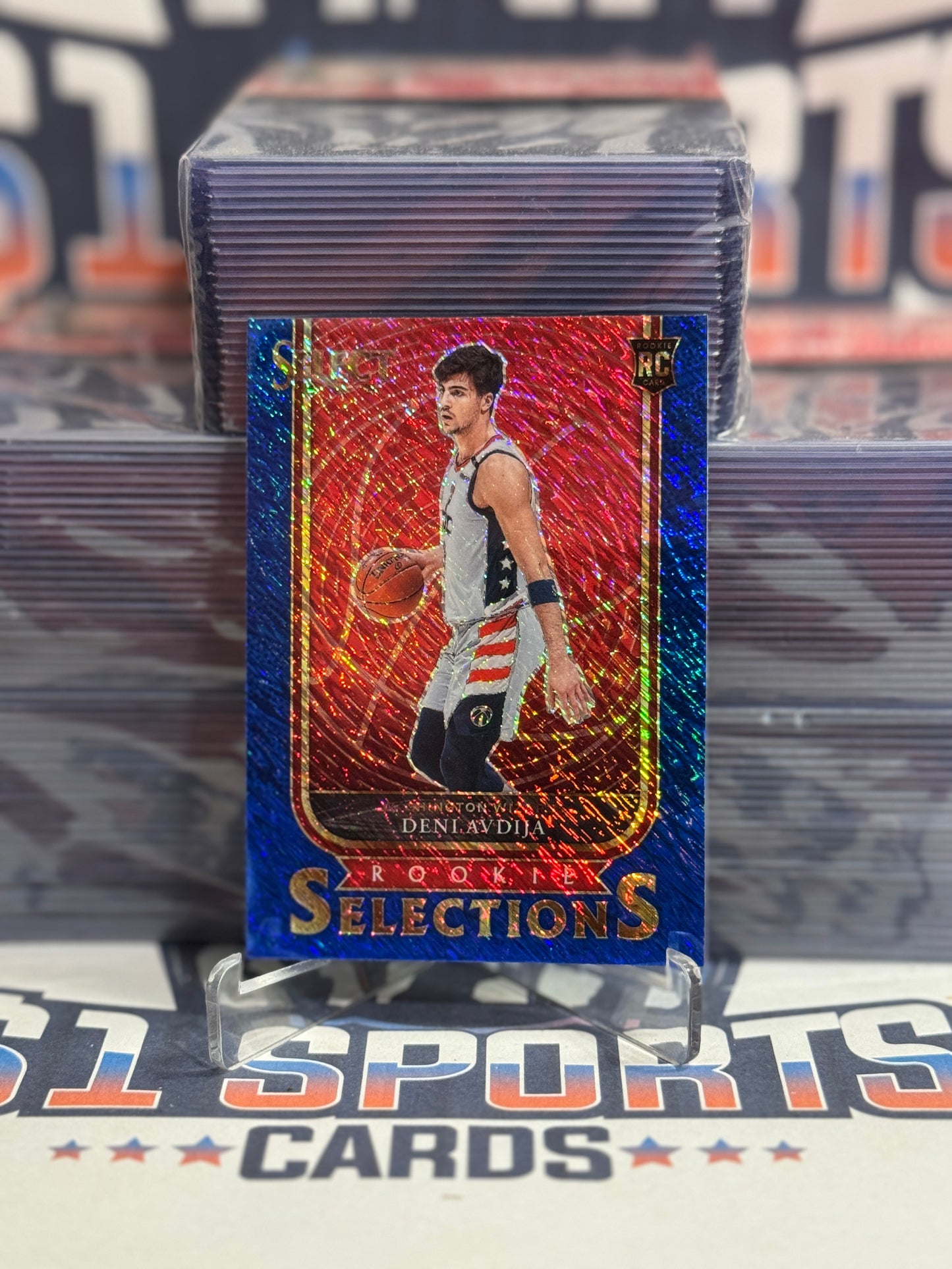 2020 Panini Select (Blue Shimmer Prizm, Rookie Selections) Deni Avdija #6