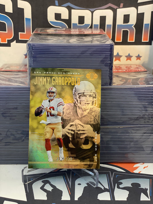 2018 Panini Illusions (Gold 262/499) Joe Montana & Jimmy Garoppolo #78